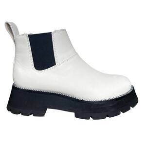 3.1 Phillip Lim Women’s Kate White Leather Chelsea Boot Size 40 US 10
